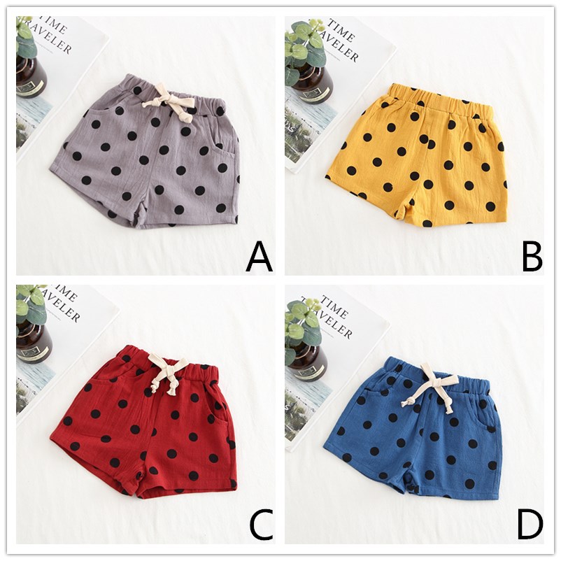 Quần Ngắn Cotton Lanh Phong Cách Hàn Quốc Cho Bé 0-5 Tuổi