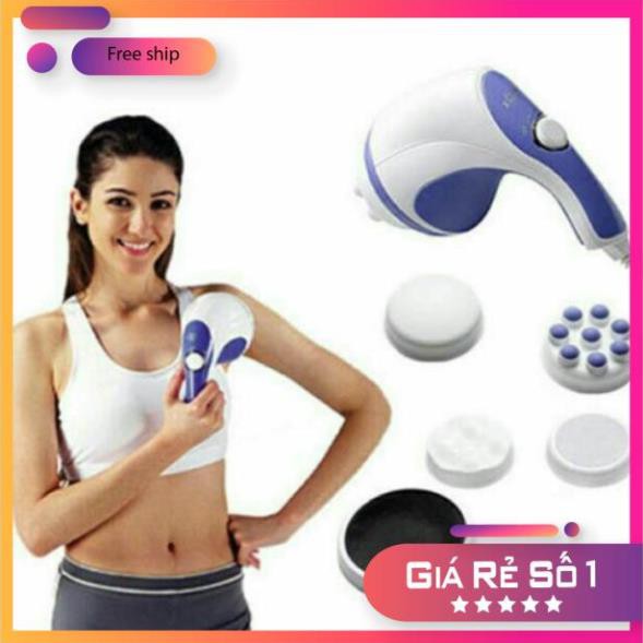 [FreeShip – Hàng Cao Cấp] Máy Massage Cầm Tay Relax & Spin Tone 5 Đầu