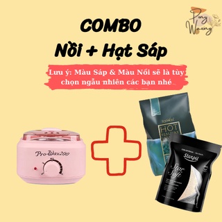 Combo nồi nấu sáp + sáp wax lông