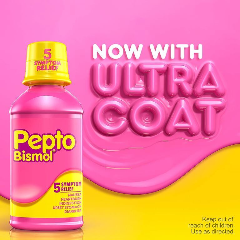 [Mã SKAMLTSM9 giảm 10% đơn 99K] TIÊU CHẢY KHÓ TIÊU ĐẦY HƠI ĐAU BỤNG PEPTO BISMOL ULTRA 354ML TỪ MỸ