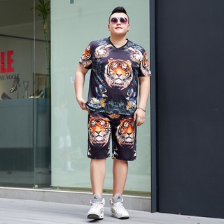 Bộ đồ thun nam size to họa tiết đầu hổ