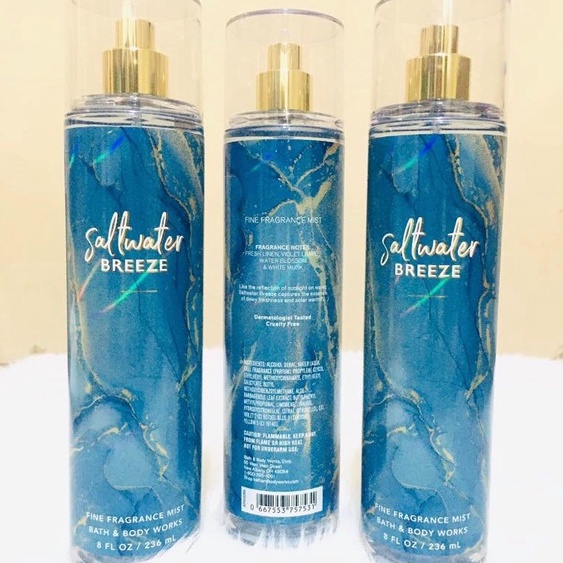 👑 L&G 💄 Chính Hãng Salt Water Breeze Xịt Toàn Thân Bath&Body Works 30ml/50ml/100ml + FullSeal