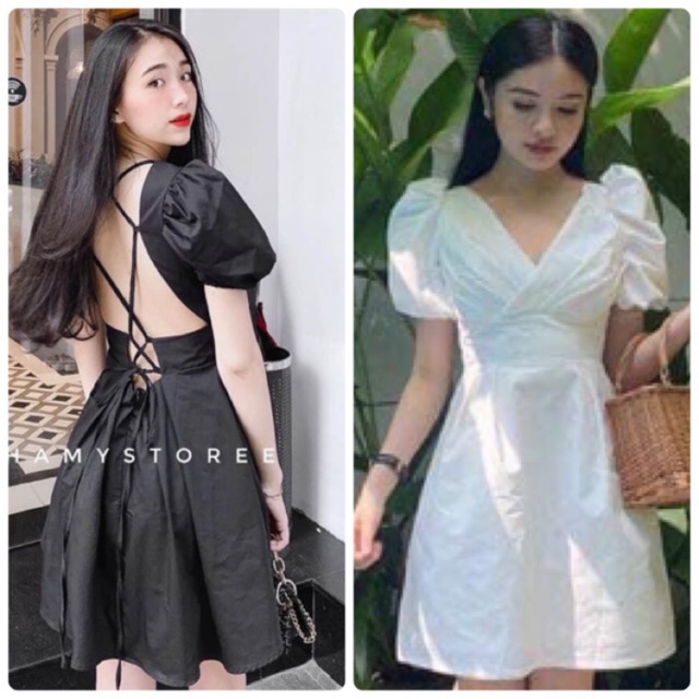 ĐẦM XOÈ TAY PHỒNG ĐAN DÂY LƯNG