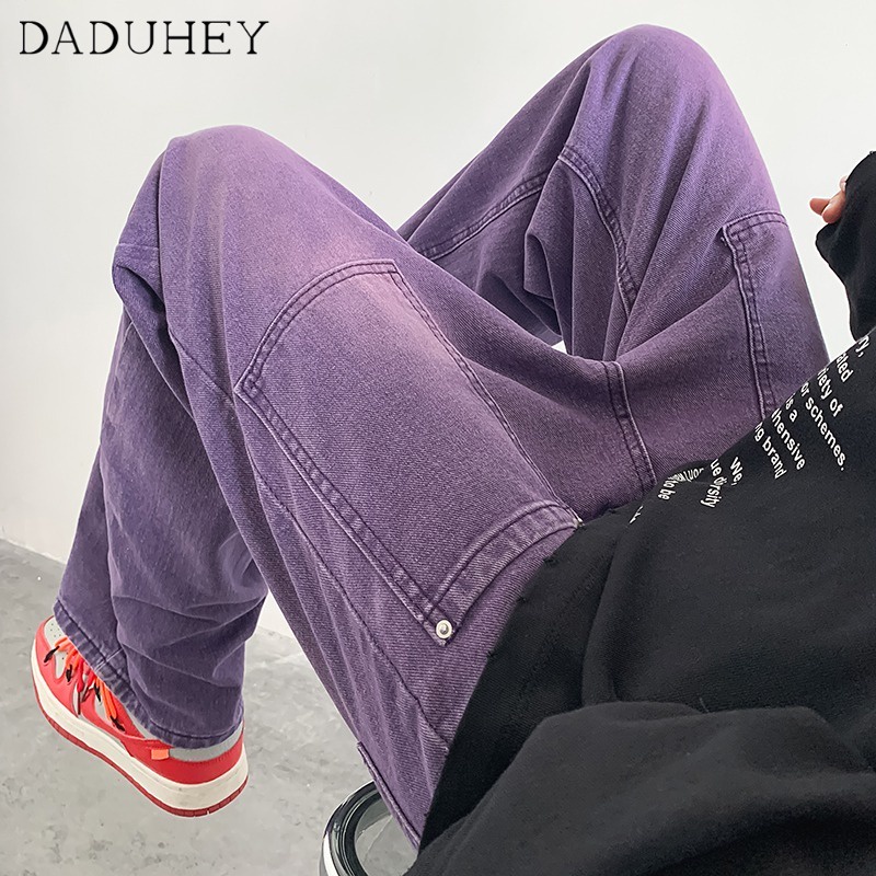 Quần jean ống rộng thời trang phong cách đường phố cá tính cho nam