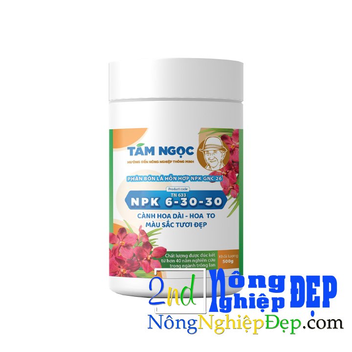 Phân Bón Lá 6-30-30 (500g) - NPK Tám Ngọc - Dưỡng Hoa, Kích Hoa