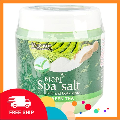 [CHÍNH HÃNG] muối tẩy tế bào chết mori Spa Salt-Hương Trà Xanh (Green Tea) thái lan 700gr