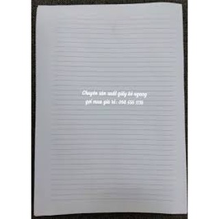 Giấy kẻ ngang có dòng kẻ ngang 1 mặt và loại không có dòng kẻ (set 50 tờ)