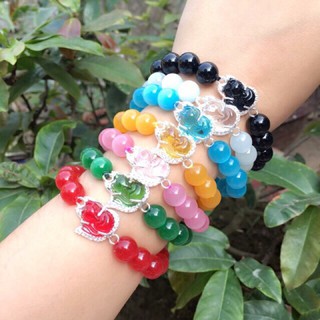 VÒNG TAY HỒ LY PHONG THUỶ BỌC BẠC TA