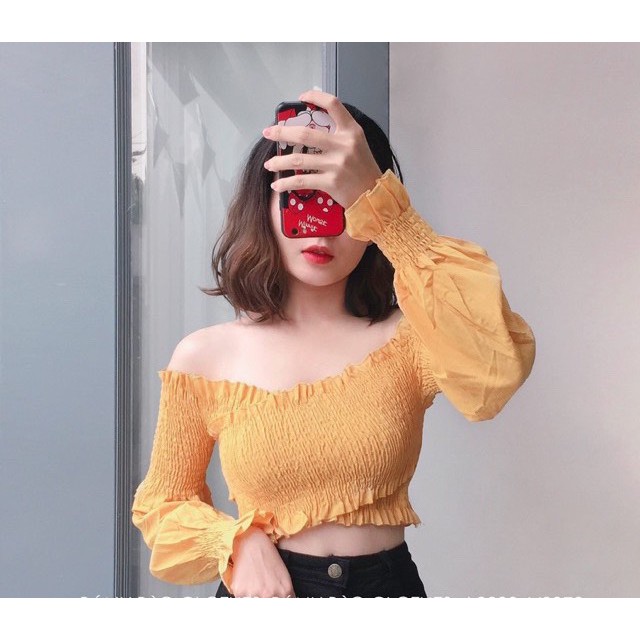 Áo Croptop Nhún - Áo Nhúm Nữ Đắp Chéo -Thời Trang Nữ AnAn - CRT6 | BigBuy360 - bigbuy360.vn