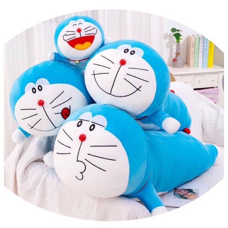 Gối Ôm Gấu Bông Doraemon Đáng Yêu Vải Nhung Co Dãn 4 Chiều Hàng Cao Cấp