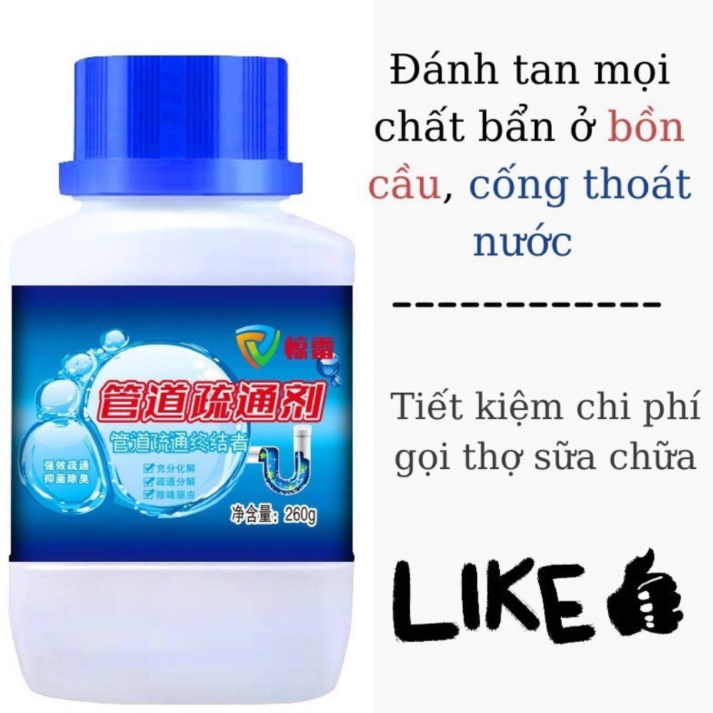 Bột thông cống, lọ bột thông cống bồn cầu vệ sinh nhà cửa tiện ích ATILA SHOP