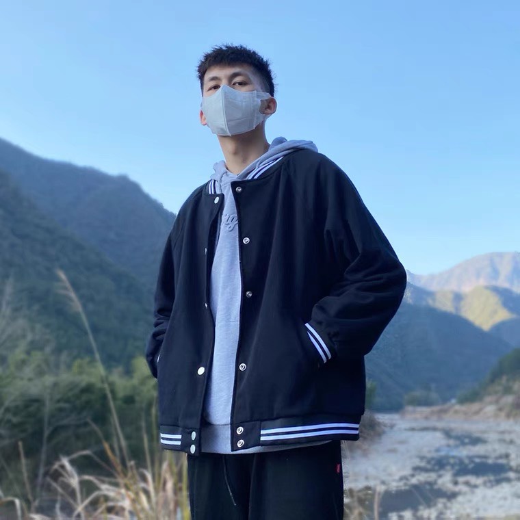 Áo khoác bomber  trơn form rộng𝐇𝐚̀𝐧𝐠 𝐜𝐚𝐨 𝐜𝐚̂́𝐩Áo khoác bomber bóng chày unisex mặc đi chơi đi học