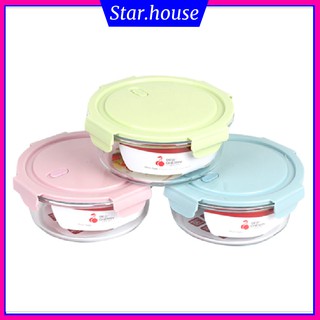 Hộp thủy tinh tròn đựng cơm, Hộp đựng thức ăn thủy tinh hình tròn 950ML
