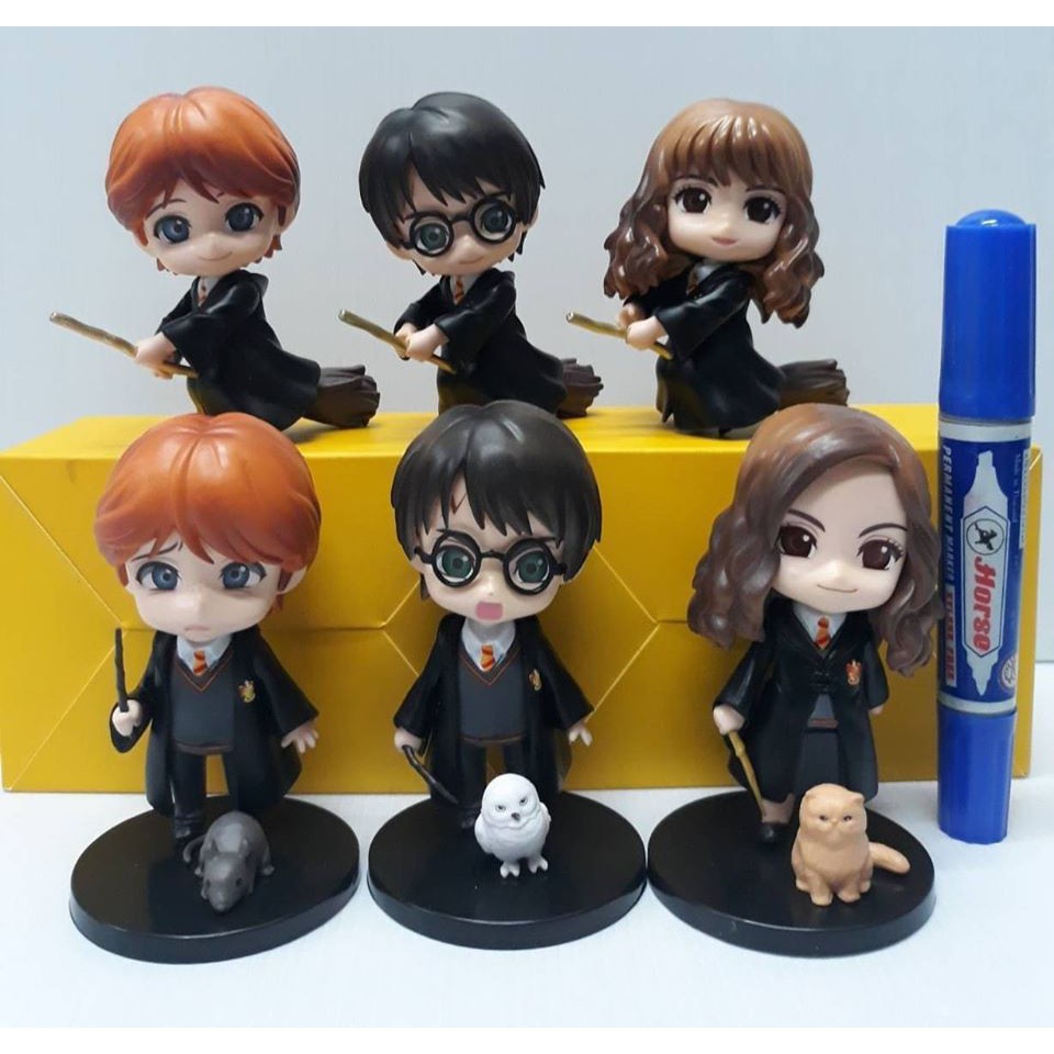 Bộ sưu tập để bàn 6 nhân vật Harry Potter phong cách Chibi siêu đáng yêu, cử động được khớp tay