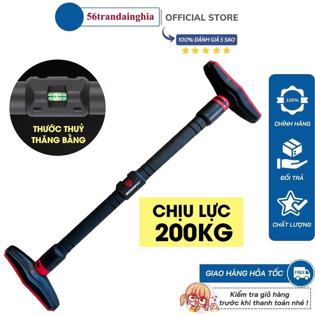 Thanh tập xà đơn treo tường gắn cửa nhiều cỡ từ 62-150cm tùy chỉnh phù hợp tập gym tại nhà tăng cơ bắp tay chân bụng