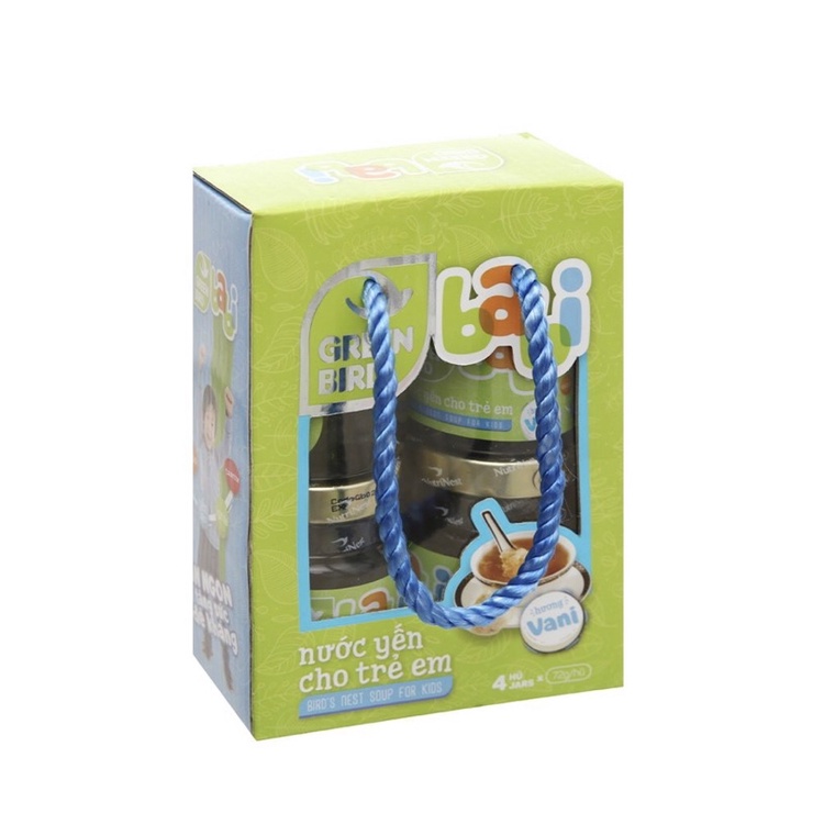 Lốc 4 hũ nước yến cho trẻ em Green Bird Babi 72g