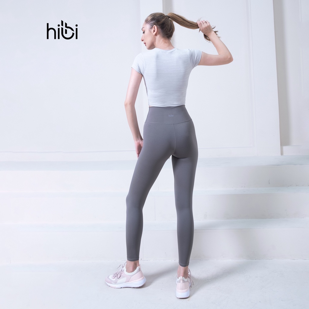 Áo croptop ngắn tay tập Yoga Gym Hibi Sports Cr814 size mới, kiểu basic, kèm mút ngực