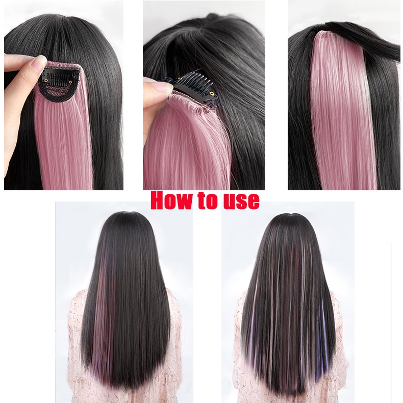 Tóc Giả Thẳng Dài Màu Sắc Thời Trang Cho Nữ