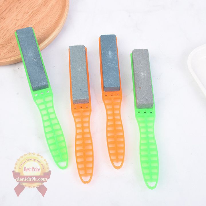 Đá mài dao có cán cầm tay 2 mặt loại dài 12 cm