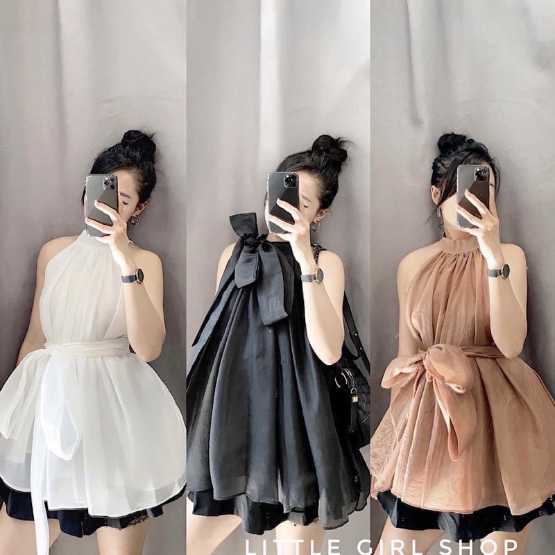 ÁO CỔ YẾM DÁNG VÁY 3 MÀU