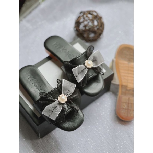 Dép lê trẻ em nơ công chúa cho bé gái