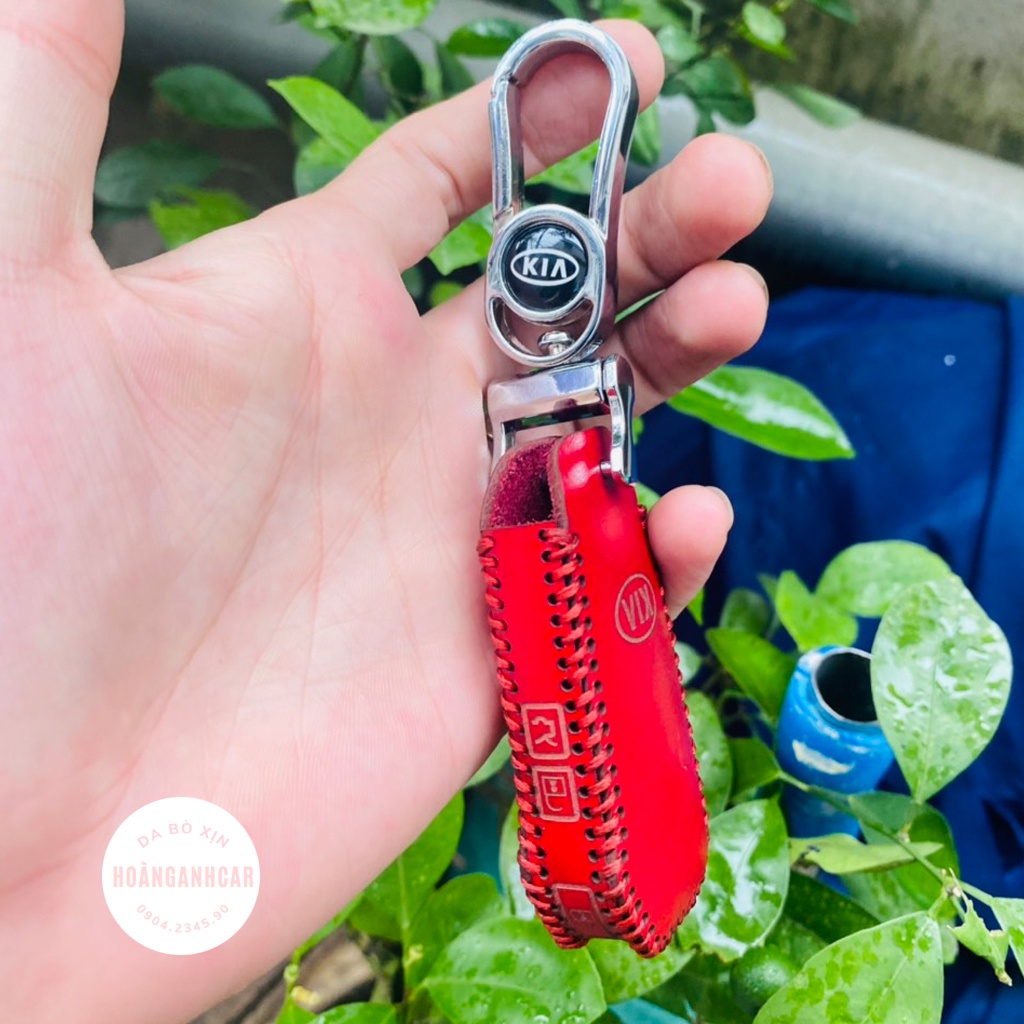 Ốp Chìa Khóa Xe Kia Cerato 2019-2021 Bằng Da Bò Thật, Bọc Chìa Khoá Kia Bao Da Chìa Khoá Cerato