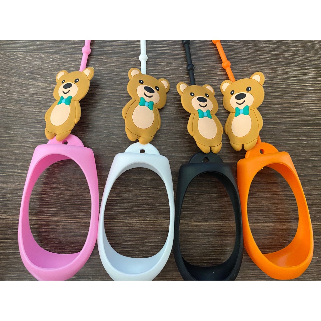 DETTOL Chai Đựng Nước Rửa Tay Khử Trùng Bằng Silicone 50ml Có Móc Treo Hình Gấu