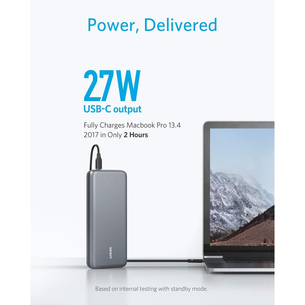 Pin sạc dự phòng Macbook Air, iPad Pro, iPhone 12 Series ANKER PowerCore+ 19000mAh PD 27W, tích hợp HUB USB - A1362