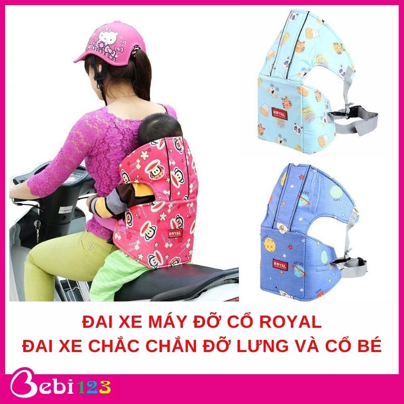 Đai đi xe máy Royal có đỡ cổ an toàn cho bé