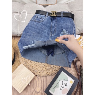 [Ảnh thật] Chân váy jean co giãn