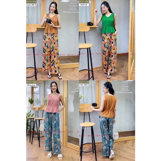 Bộ áo cotton quần Nhật lanh