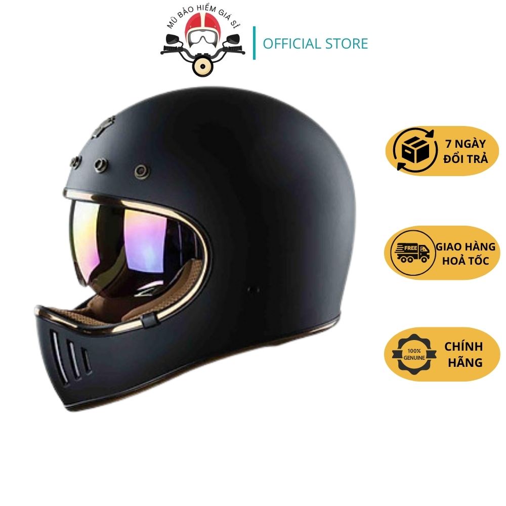 Mũ bảo hiểm fullface Royal M141k kính âm cao cấp, H1classic size L XL có nhiều màu đen trắng