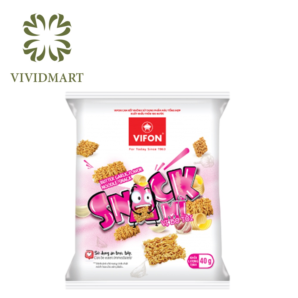 SNACK MÌ ĂN LIỀN / MÌ TRẺ EM 5 VỊ BÒ NƯỚNG, BƠ TỎI, PHÔ MAI / PHOMAI, WASABI, HẢI SẢN CHUA CAY -Gói 40g