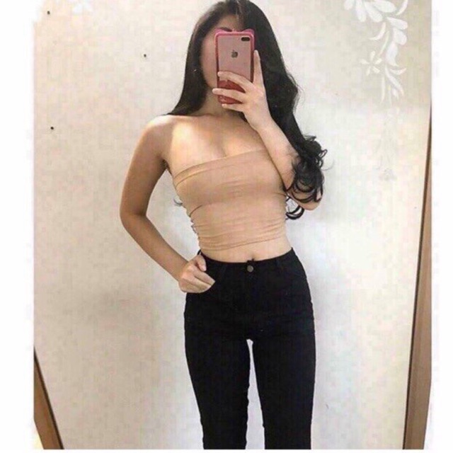 Áo ống trơn bacis thun borip dày lên fom cực chuẩn [Hình thật trải sàn, full màu]