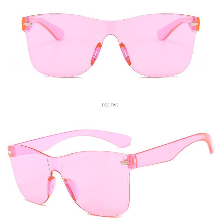 Kính mát không gọng đầy màu sắc dễ thương UV400 cho nam và nữ