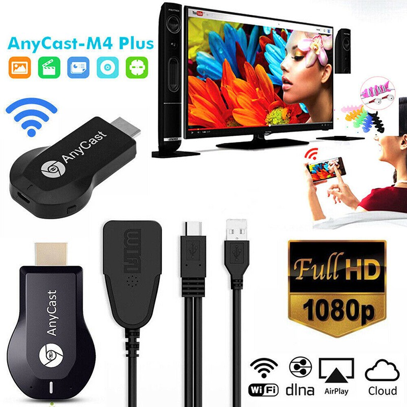 (3C & Bi) Thiết Bị Nhận Wifi Anycast M4 Plus Hdmi Dongle Tv Dlna 1080p