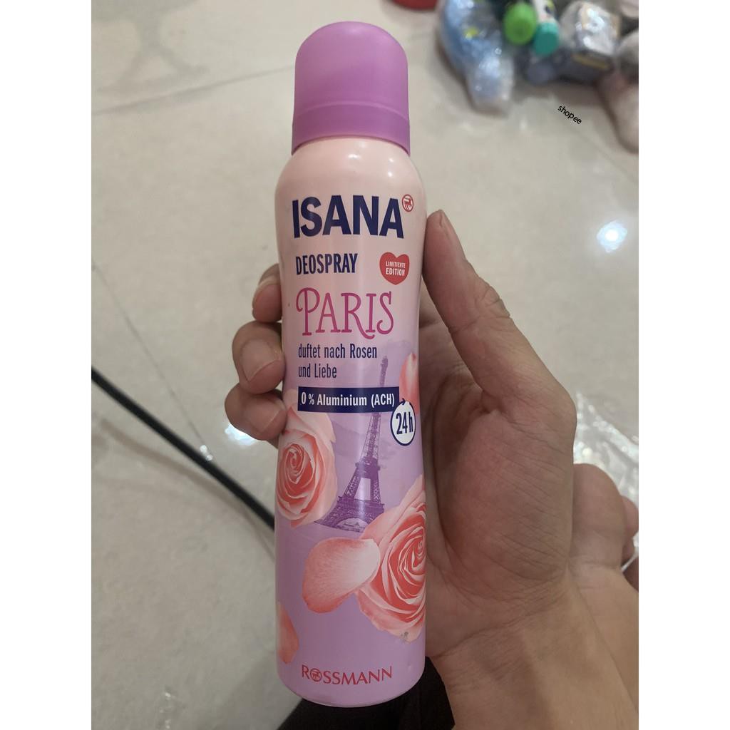 xịt khử mùi Isana deospray paris