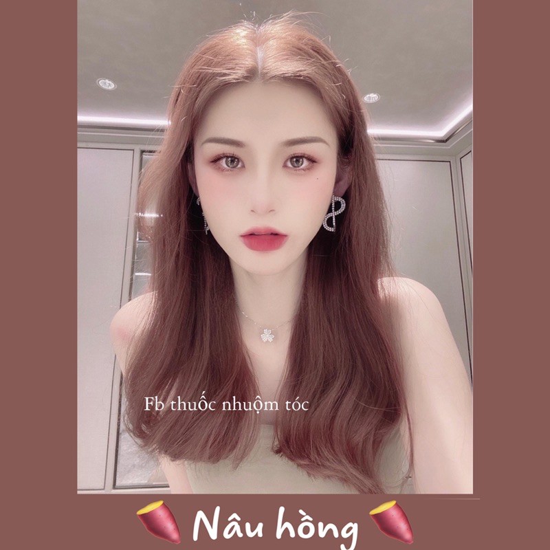 [KHÔNG TẨY] Thuốc nhuộm tóc Hàn Quốc màu Nâu Hồng 🍠 | BigBuy360 - bigbuy360.vn