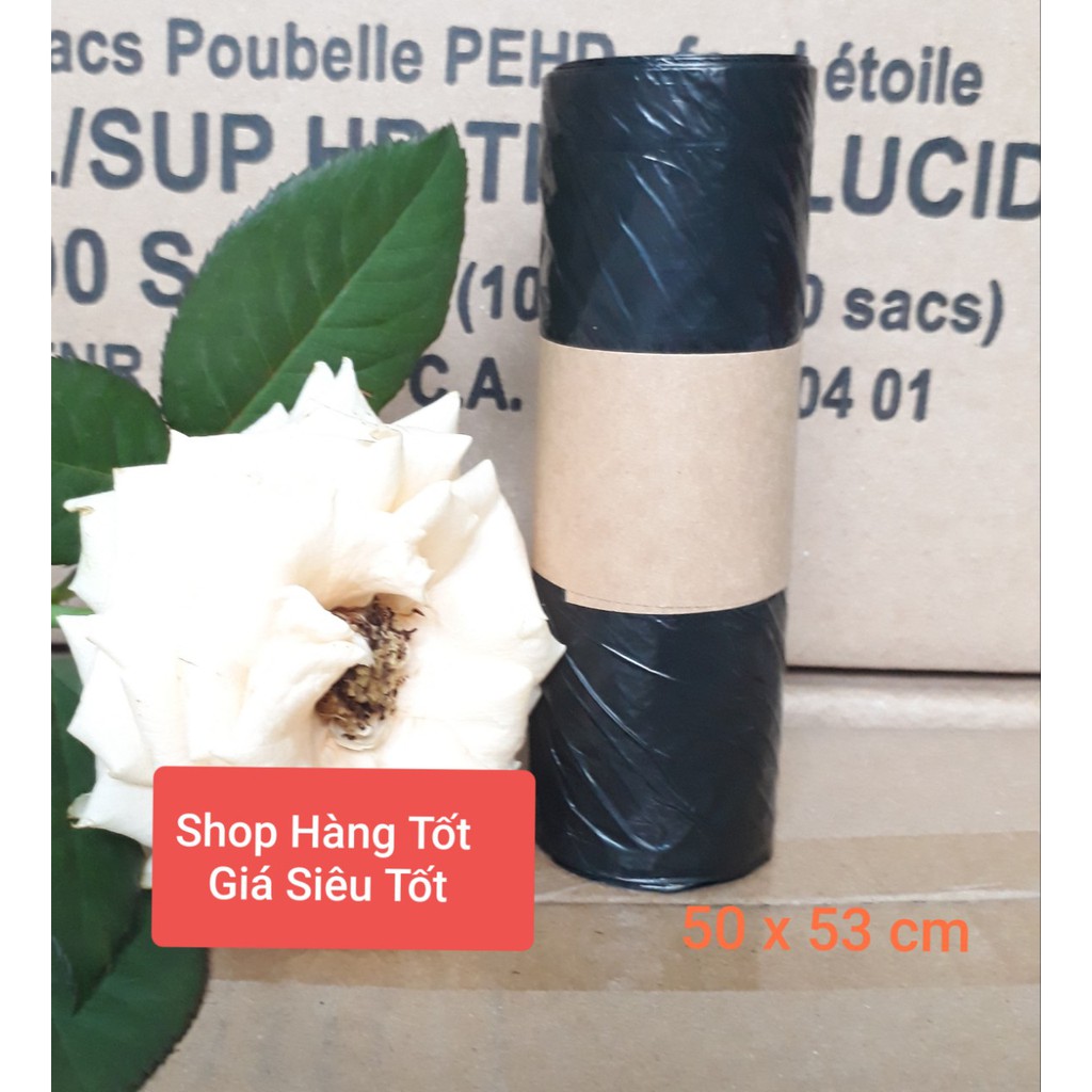 - 4 cuộn 100 túi-TÚI RÁC TỰ HỦY SINH HỌC kích thước 50 x53 cm