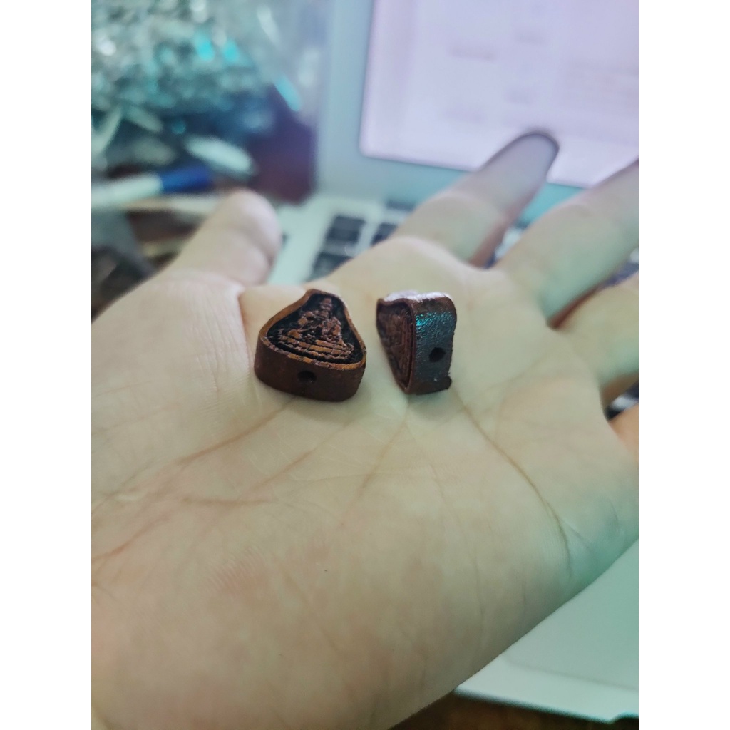 Mặt phật quan âm khắc gỗ làm vòng vòng tay handmade
