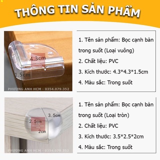 Bịt Góc Bàn SILICON Kèm Miếng Dán [ BỊT GÓC BÀN ]