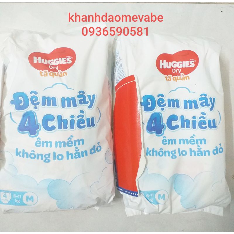 Tã Quần Huggies Đệm Mây 4 Chiều size M 100 Miếng(hàng khuyến mại)
