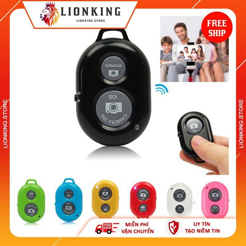 Remote bluetooth chụp hình tự sướng, điều khiển từ xa cho điện thoại full box loại 1 ad15(Giao màu ngẫu nhiên)