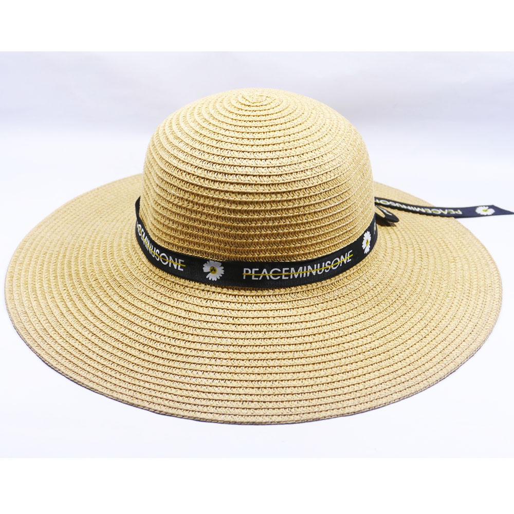 Mũ cói NƠ TO vành rộng 10 cm, vòng đầu 57 cm - chất liệu vải cói đẹp thích hợp cho chị em phụ nữ