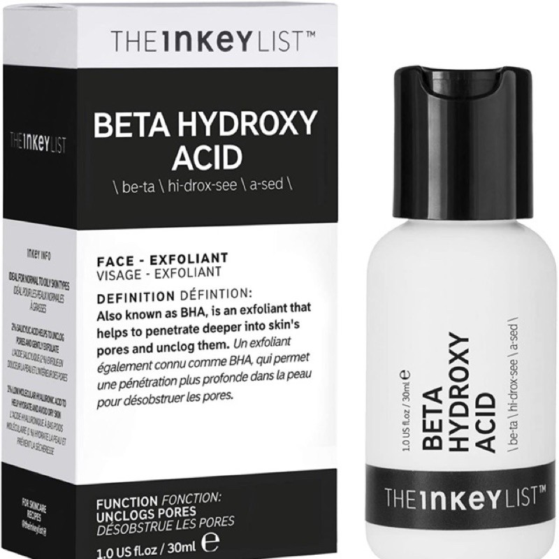 Tinh chất tẩy da chết peel da BHA The INKEY List Beta Hydroxy Acid Exfoliant