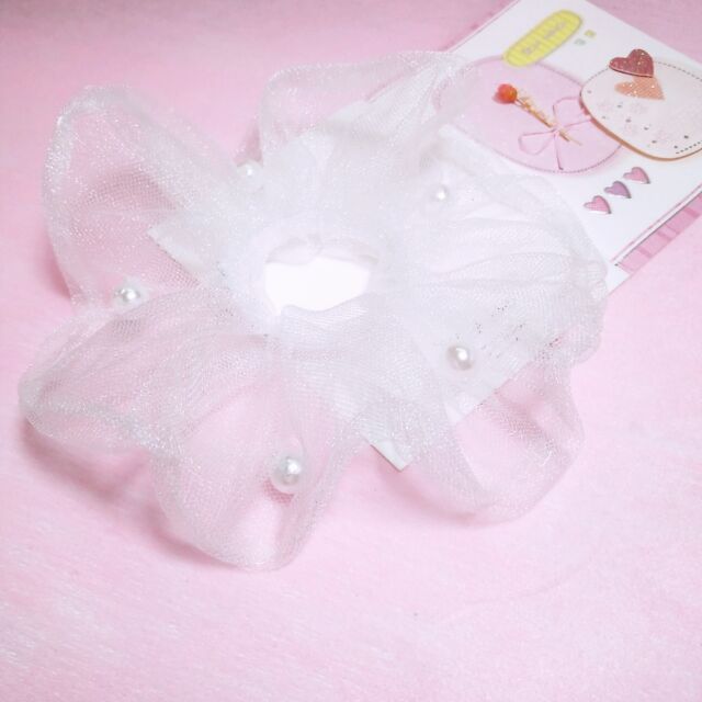Dây buộc tóc scrunchies vải chiffon nhiều màu