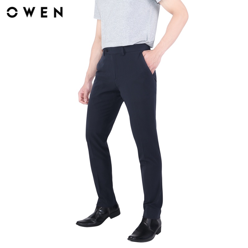 Quần tây Nam Owen Nano Slim Fit màu Đen - QS21079