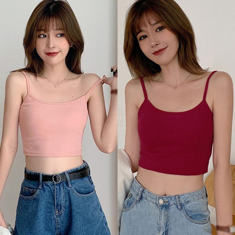 Áo hai dây màu trơn thời trang nữ quyến rũ