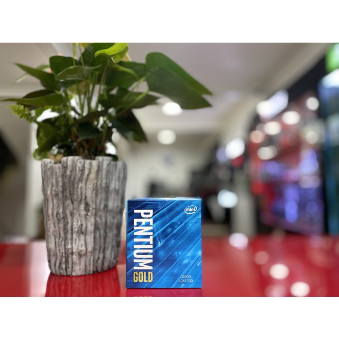 Bộ vi xử lý CPU Intel Pentium Gold G6400 (4.0GHz, 2 nhân 4 luồng, 4MB Cache, 58W) Socket LGA 1200) Hàng Box Full VAT