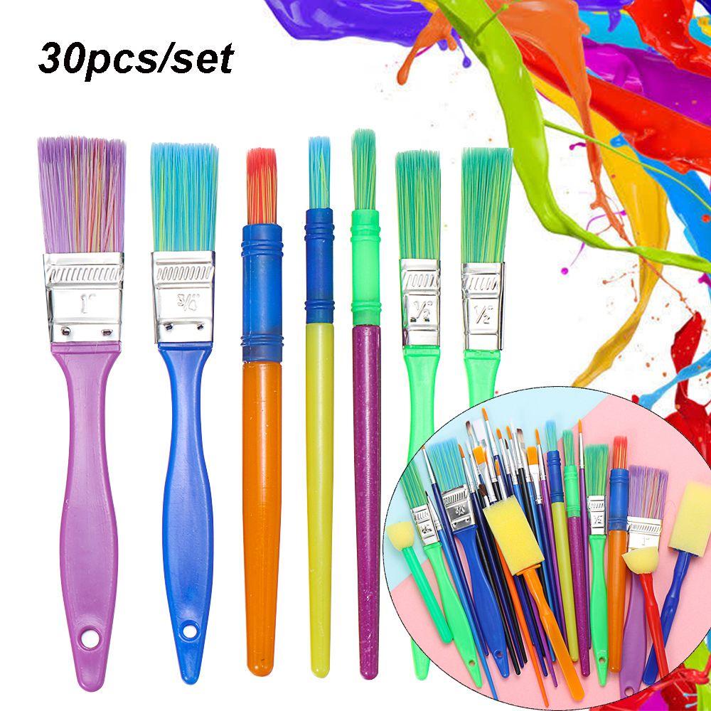 PISTA Set 30 Cọ Vẽ Tranh Sơn Dầu Sợi Nylon Mềm Chất Lượng Cao